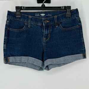 OLD NAVY SEMI/FITTED COTTON STRETCH DENIM SHORTS‎ CUFFED HEM